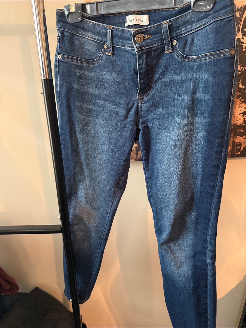 LILA RYAN Women's Medium Blue Skinny Jeans